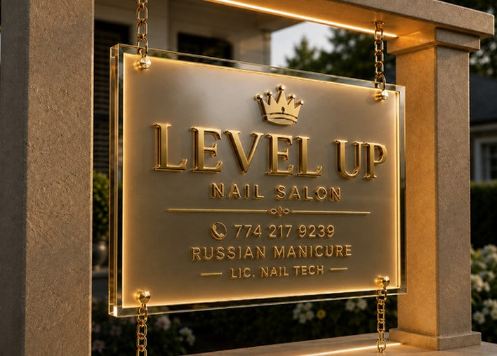 Custom Acrylic Sign - LEVEL UP