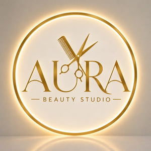 Custom Acrylic Backlit Sign - AURA