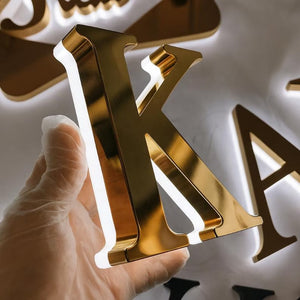 Custom 3D Metal Backlit Sign With Backboard - Rano Tyshkambayeva (Nora 240 GRIT)
