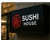 Custom LED light box business sign